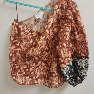 Anthropologie One Shoulder Top